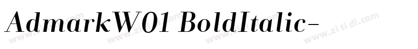 AdmarkW01 BoldItalic字体转换